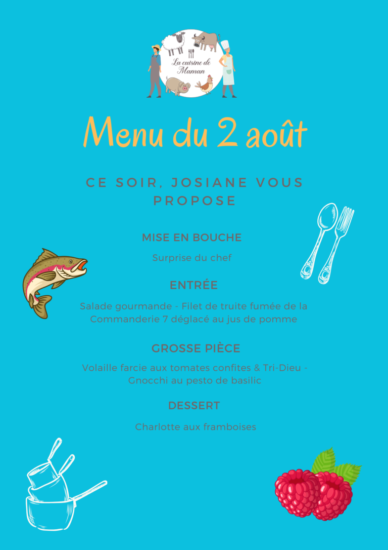 menu aout cuisine de maman
