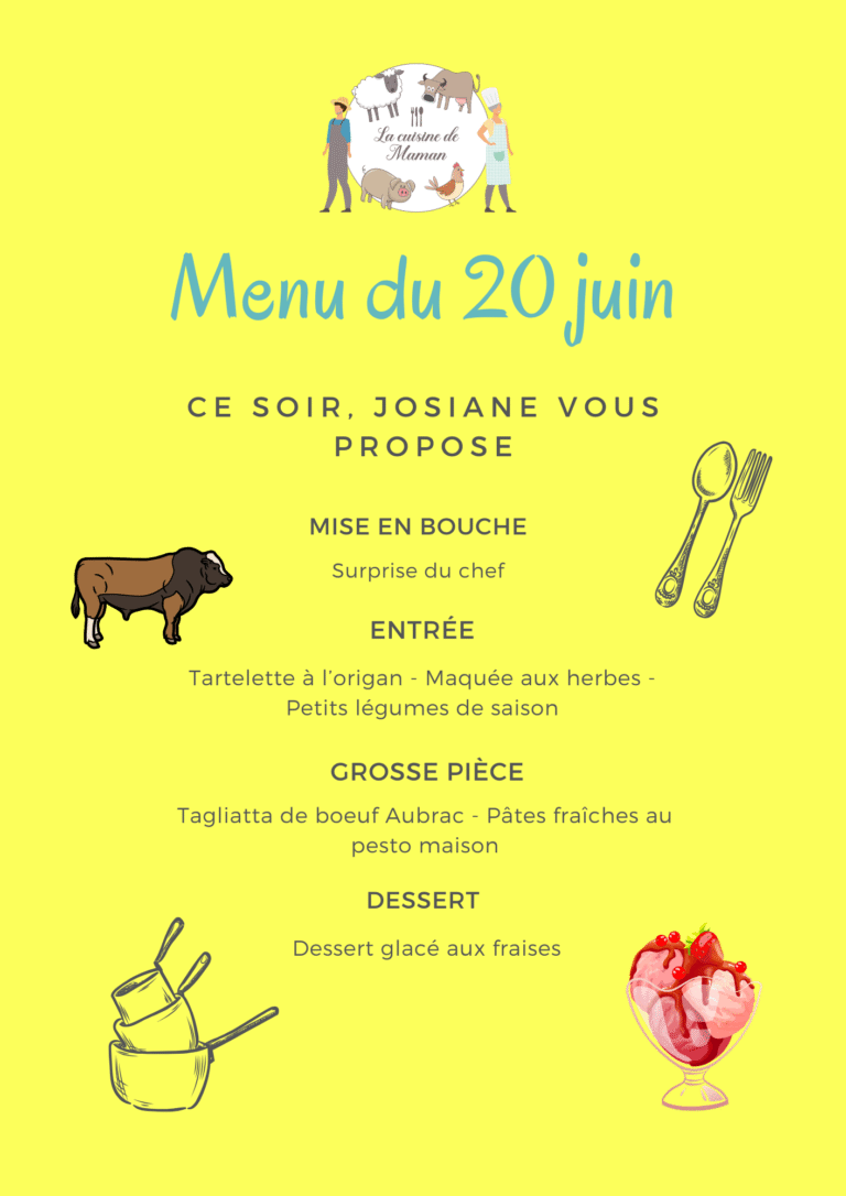 menu juin 2025 cuisine de maman